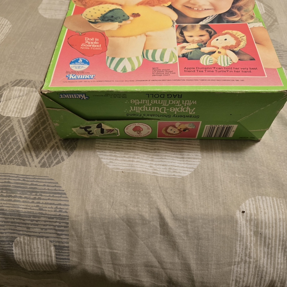 Vintage Apple Dumplin' Rag Doll With Tea Time Turtle - Picture 3 of 6